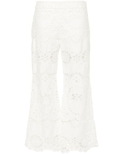 Zimmermann Lexi Broderie Anglaise Trousers - White