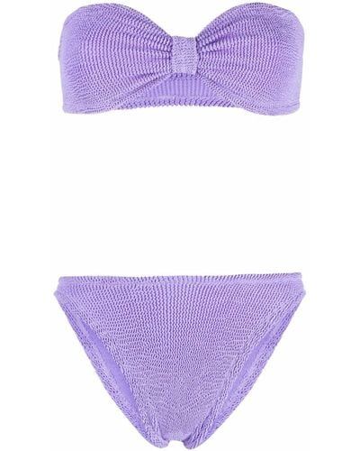 Hunza G Jean Bandeau Bikini - Women's - Nylon/spandex/elastane - Purple