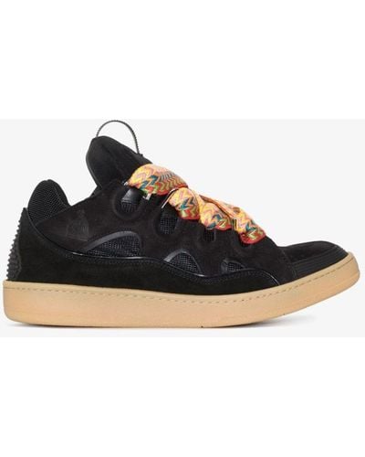 Lanvin Curb Low-top Leather Trainers - Men's - Rubber/fabric - Black