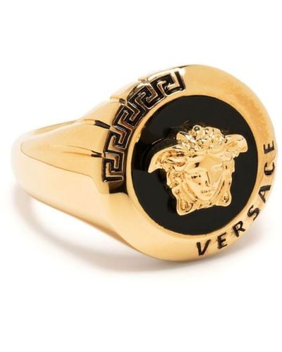 Versace Medusa-Plaque Ring - Metallic