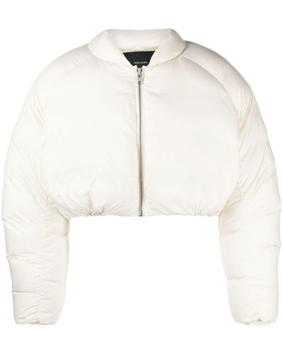 Entire studios White Pillow Cropped Down Jacket - Unisex - Nylon/polyester/duck Down - Natural