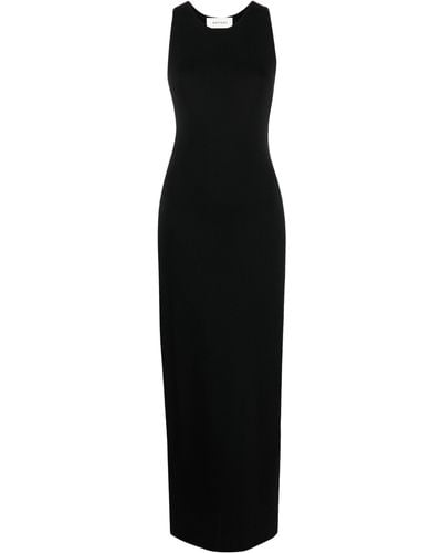 Matteau Open-back Knitted Maxi Dress - Black