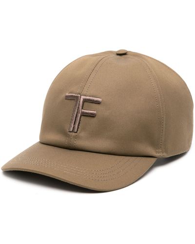Tom Ford Logo-embroidered Cap - Natural