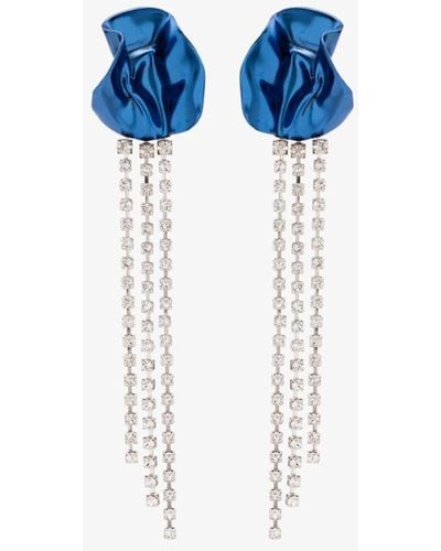 Sterling King Blue Georgia Crystal Drop Earrings - Women's - Crystal