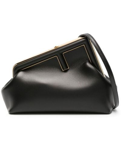 Fendi Small First Clutch Bag - Women's - Calf Leather - Black