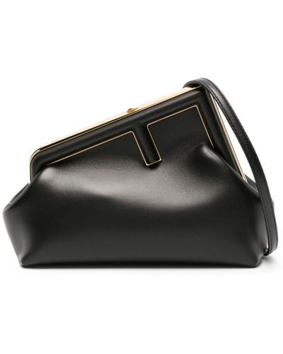 Fendi First Small Leather Clutch - Black