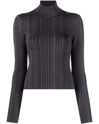 Marc Jacobs The Monogram Knitted Top - Black