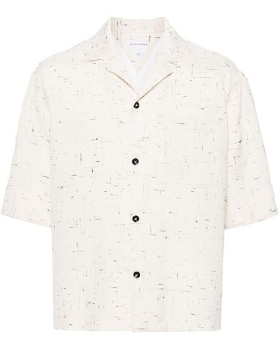 Bottega Veneta White Camp-collar Shirt - Men's - Viscose/silk/polyester