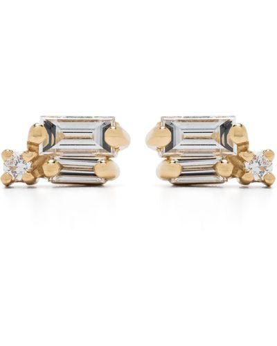 Suzanne Kalan 18k Yellow Bold Burst Diamond Earrings - Women's - 18kt Yellow /diamond - White