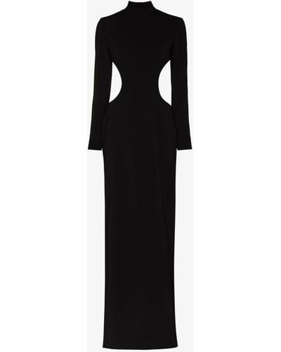Monot High Neck Backless Gown - Women's - Polyester/triacetate - Black