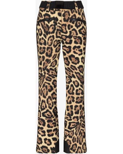 Goldbergh Brown Jaguar Print Flared Ski Trousers - Women's - Fabric - Metallic