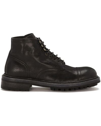 Dolce & Gabbana Leather Ankle Boots - Black