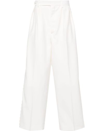Bode Lace-trim Tapered Pants - White