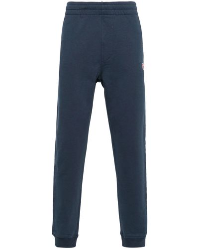 Maison Kitsuné Fox Appliqué Track Pants - Men's - Cotton - Blue