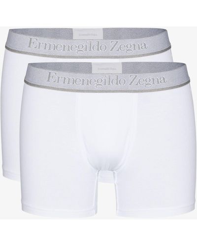 ZEGNA Logo Boxer Briefs Set - Men's - Cotton/elastane - White