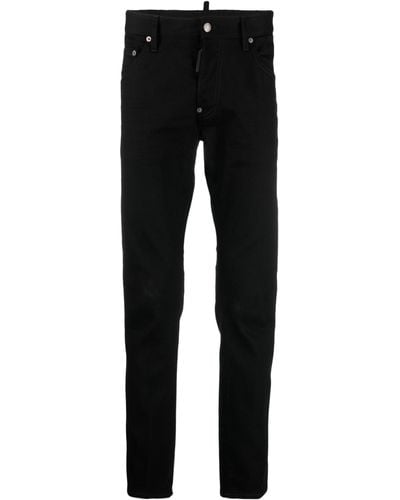 DSquared² Mid-rise Slim-cut Jeans - Men's - Polyester/spandex/elastane/cotton - Black