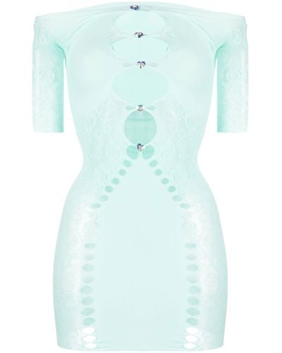 Poster Girl Alice Cut-out Mini Dress - Blue