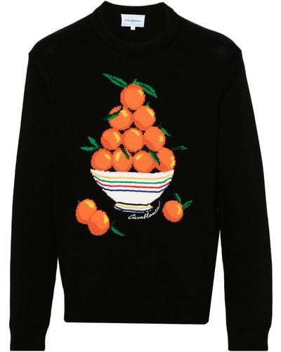 Casablancabrand Pyramide D'oranges Cotton Sweater - Black