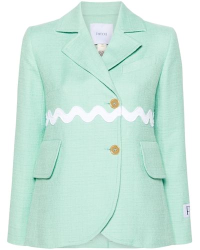Patou Tweed Blazer - Green