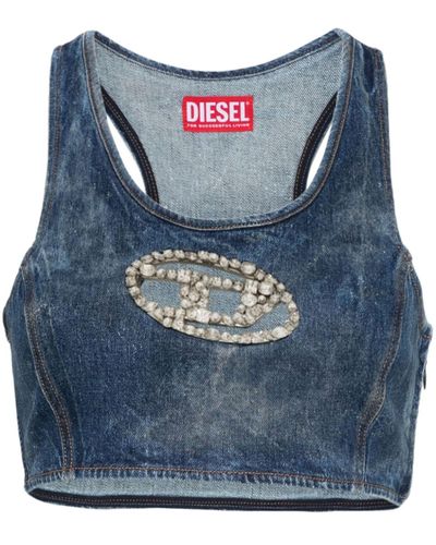 DIESEL Top With Decoration - Blue