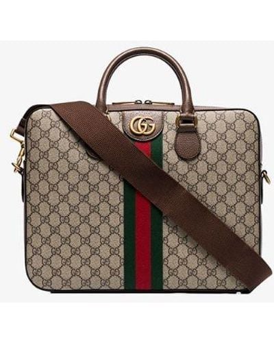 Gucci Brown GG Supreme Monogram Briefcase