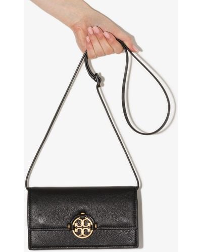 Tory Burch Miller Leather Chain Wallet - White
