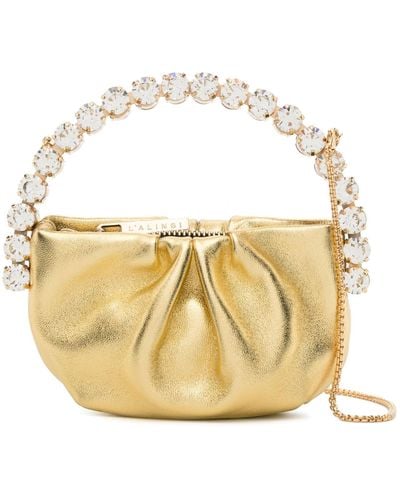 L'ALINGI Gold Micro Eternity Leather Clutch Bag - Women's - Calf Leather - Metallic