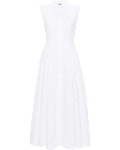 Huishan Zhang Alain Broderie-anglaise Dress - Women's - Polyester/cotton - White