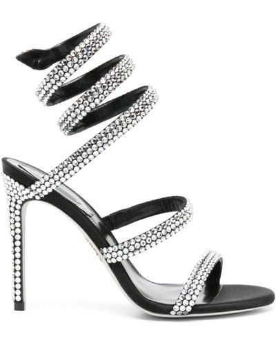 Rene Caovilla Cleo 105 Crystal-embellished Sandals - Black