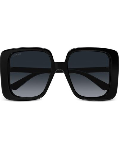 Gucci Square Oversize-frame Sunglasses - Black
