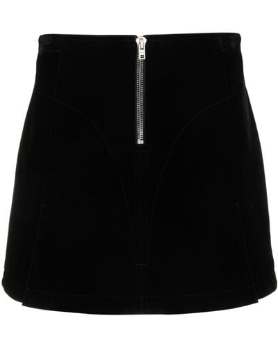 we11done Half-zip A-line Skirt - Black