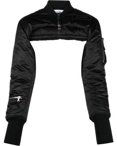 Jean Paul Gaultier Cropped Puffer Jacket - Women's - Polyamide/viscose - Black