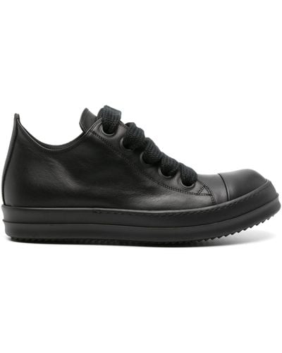 Rick Owens Lido Runway Leather Trainers - Black