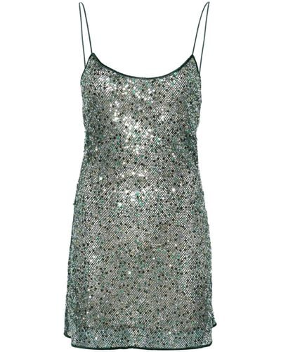 Oséree Disco Slip Mini Dress - Gray