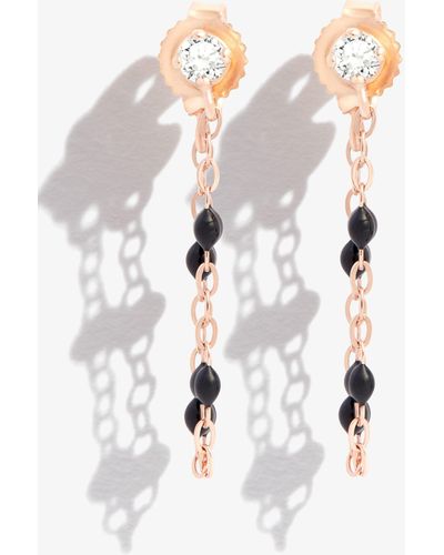 Gigi Clozeau 18k Rose Gold Supreme Beaded Diamond Earrings - Women's - Diamond/18kt Rose Gold - White