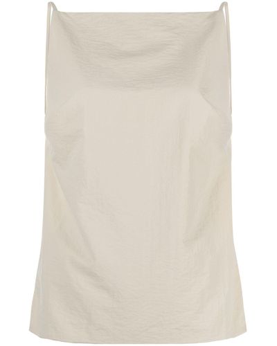 St. Agni Neutral Open-back Tank Top - Women's - Recycled Polyester/recycled Polyamide - Natural