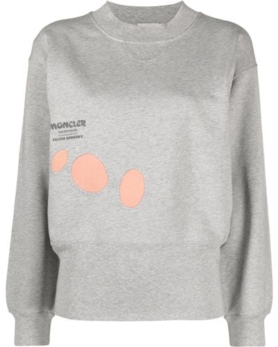 Moncler Genius X Salehe Bembury Logo-print Sweatshirt - Gray