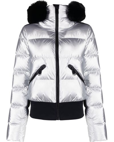 Goldbergh Bombardino Hooded Quilted Ski Jacket - Grey