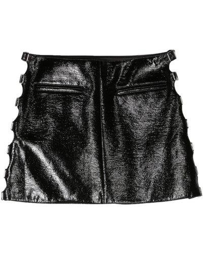 Courreges Multi Sangle Vinyl Mini Skirt - Black