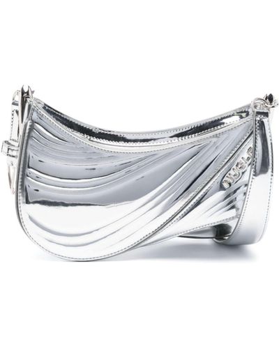 Mugler -tone Spiral Curve 01 Small Cross Body Bag - Grey