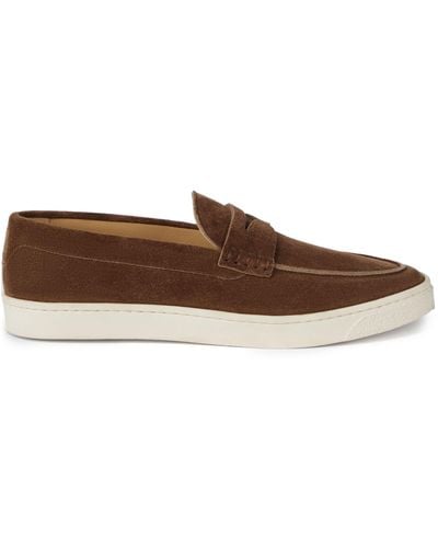 Brunello Cucinelli Contrasting Suede Loafers - Men's - Latex/suede/leather - Brown