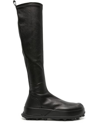 Jil Sander Leather Knee-high Boots - Women's - Calf Leather/rubber - Black