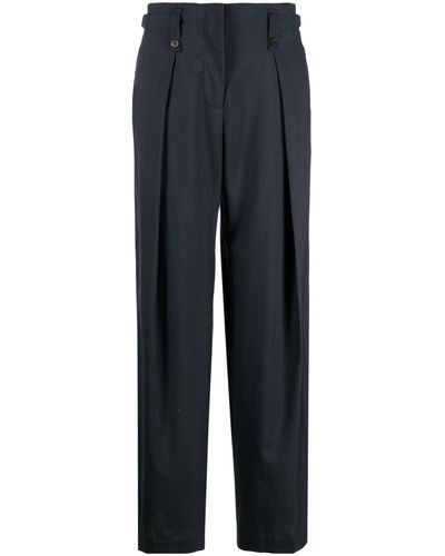 Low Classic Wool Tapered Trousers - Blue