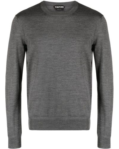 Tom Ford Crew-neck Wool Sweater - Gray