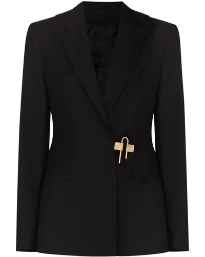 Givenchy Padlock Cut-out Blazer - Black