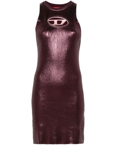 DIESEL Oval-d Foiled Cotton Dress - Purple