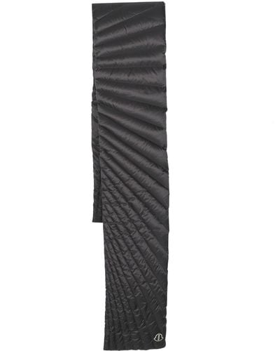 Rick Owens X Moncler Radiance Quilted Scarf - Men's - Polyester/goose Down/goose Feather - Grey