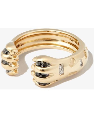 Yvonne Léon 9k Yellow Papatte Diamond Ring - Metallic
