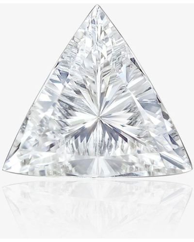 Maria Tash 18k White Triangle Diamond Stud Earring - Metallic