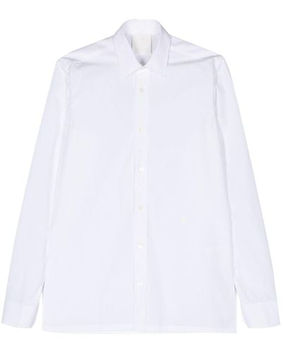Givenchy 4g-embroidered Cotton Shirt - White